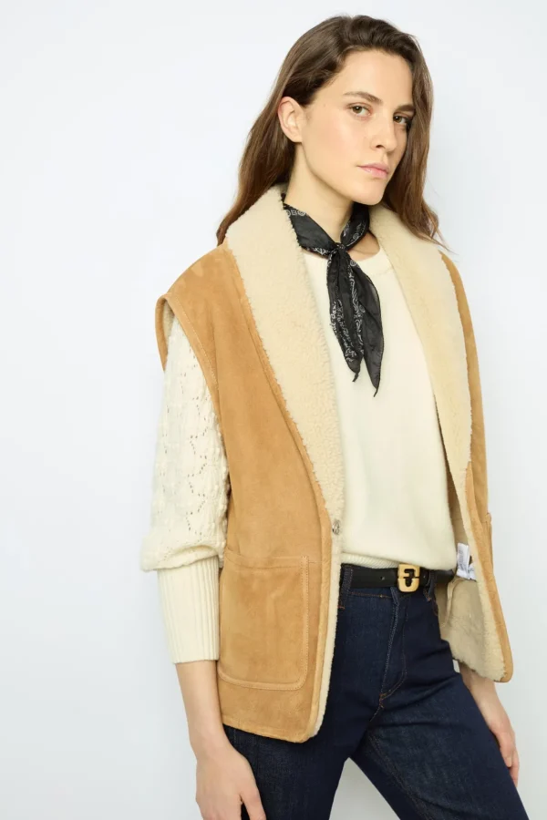 Best Sleeveless shearling jacket - LYDIA Leather & Pelts