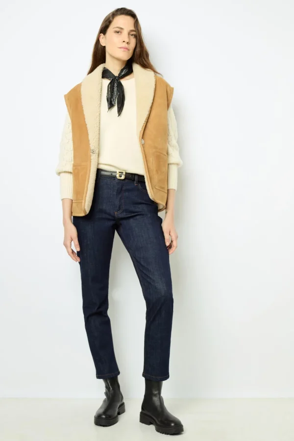 Best Sleeveless shearling jacket - LYDIA Leather & Pelts
