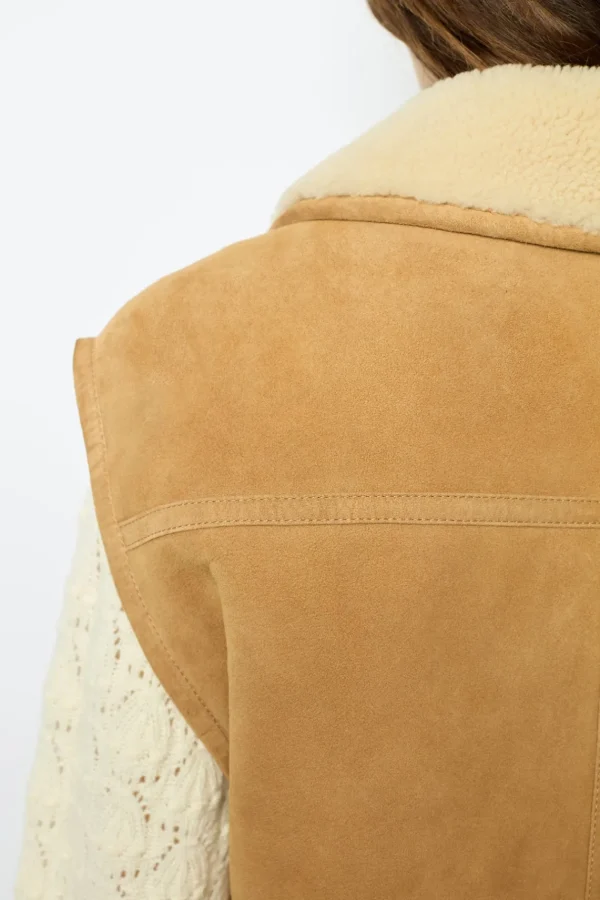 Best Sleeveless shearling jacket - LYDIA Leather & Pelts
