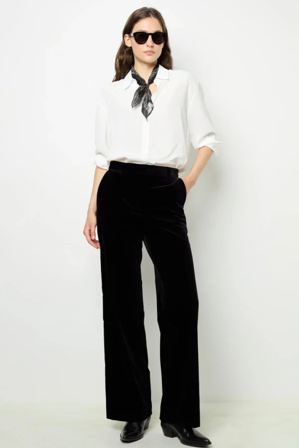 Outlet Smooth velvet pants - NORA Trousers | Suits & Outfits