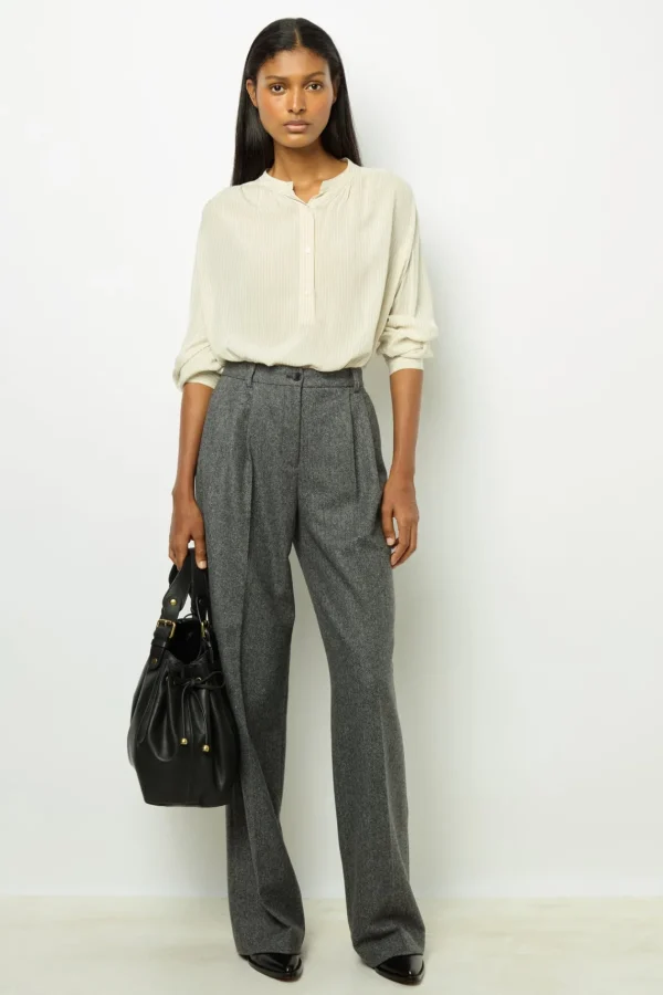 Online Straight cut herringbone pants - NADYGE Trousers | Suits & Outfits