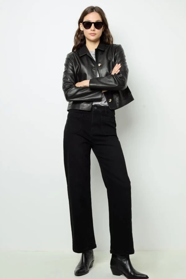 Online Straight-leg, wide black jeans - NEVAE Trousers