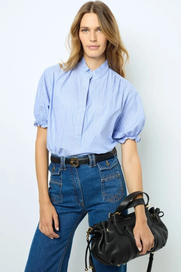 Online Striped popelin blouse - BERTINIA Shirts & Blouses