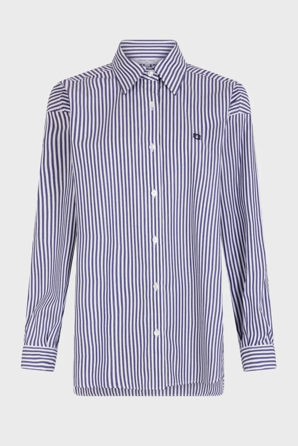 Discount Striped poplin shirt Shirts & Blouses