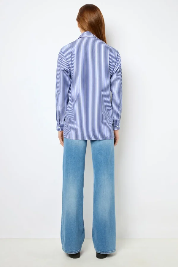 Sale Striped poplin shirt - ARMENY Shirts & Blouses