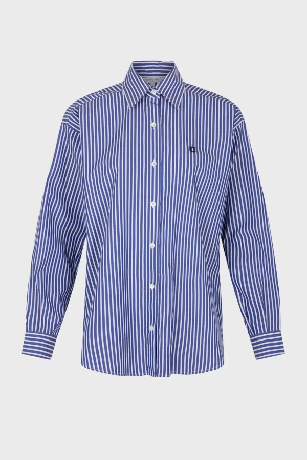 Sale Striped poplin shirt - ARMENY Shirts & Blouses