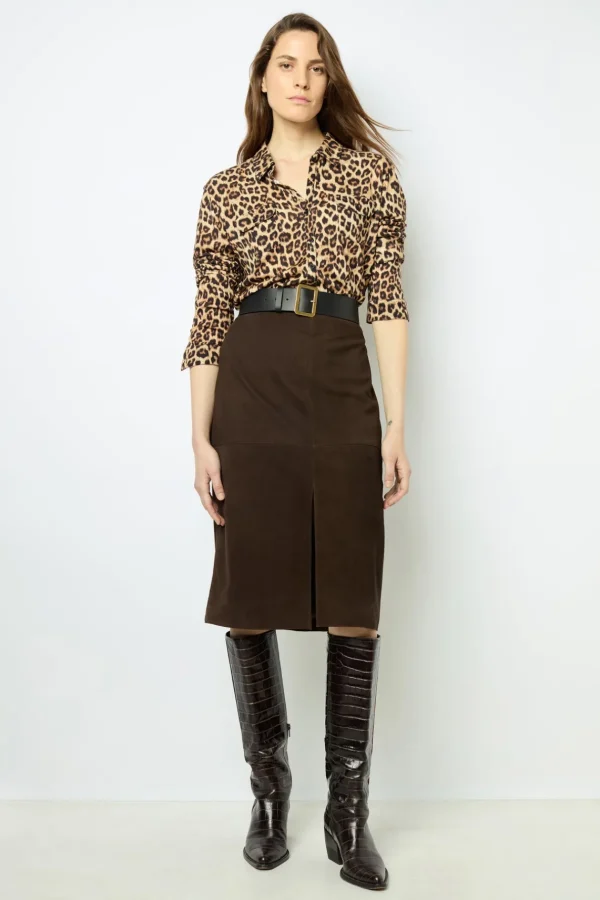 Best Suede straight skirt - CHARLIE Leather & Pelts