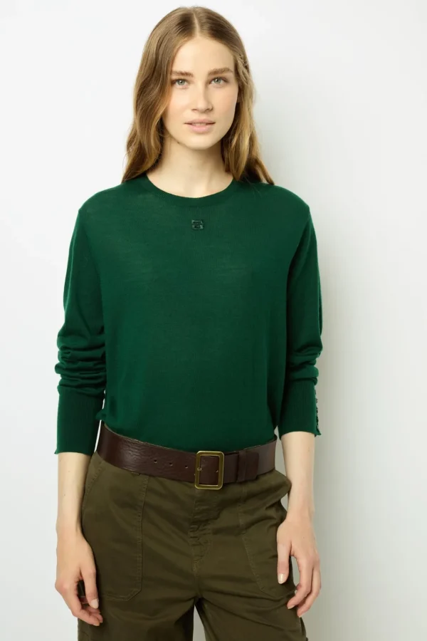 Best Sweater in fine wool with round neck - JADE Knitwear