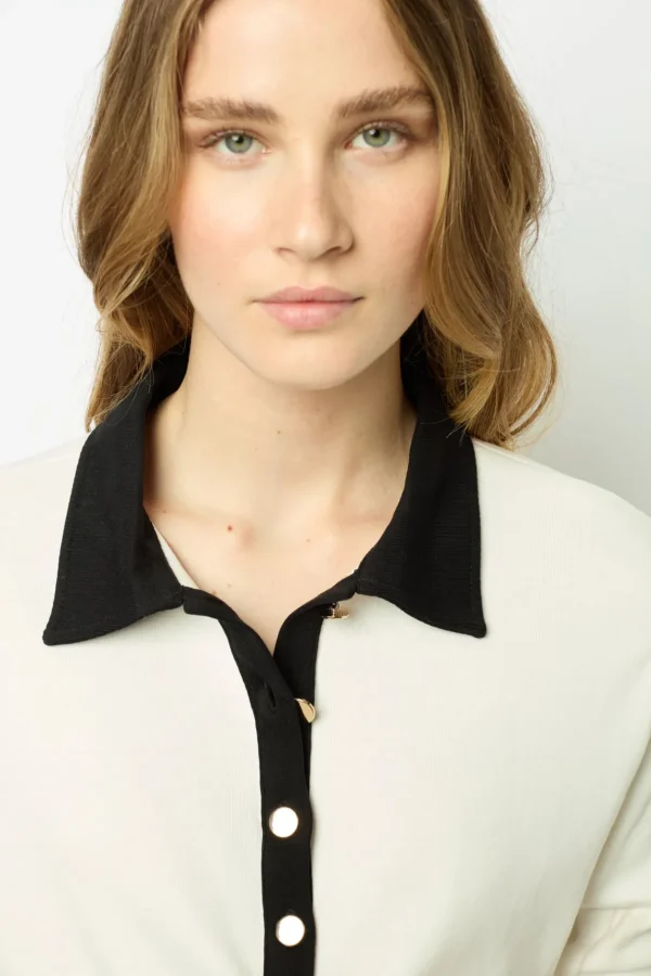Store Two-tone cotton polo shirt - ALFREDINE Tops & T-Shirts