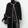 Online Two-tone mid-length coat - LILIA Coats
