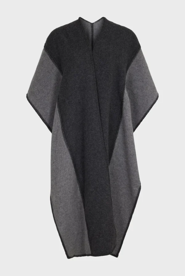 Flash Sale Two-tone poncho - DAMIANE Scarves