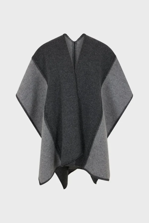 Flash Sale Two-tone poncho - DAMIANE Scarves