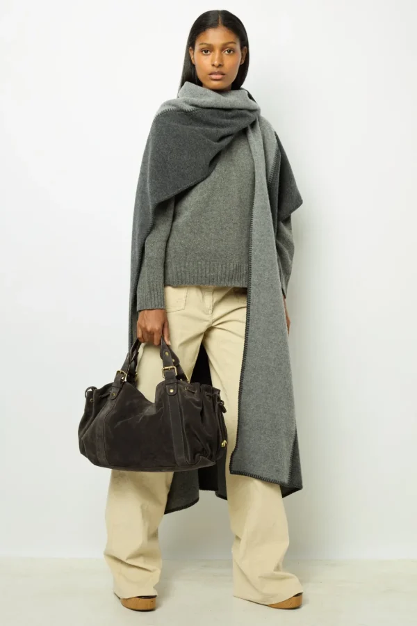 Hot Two-tone poncho - DAMYNN Scarves