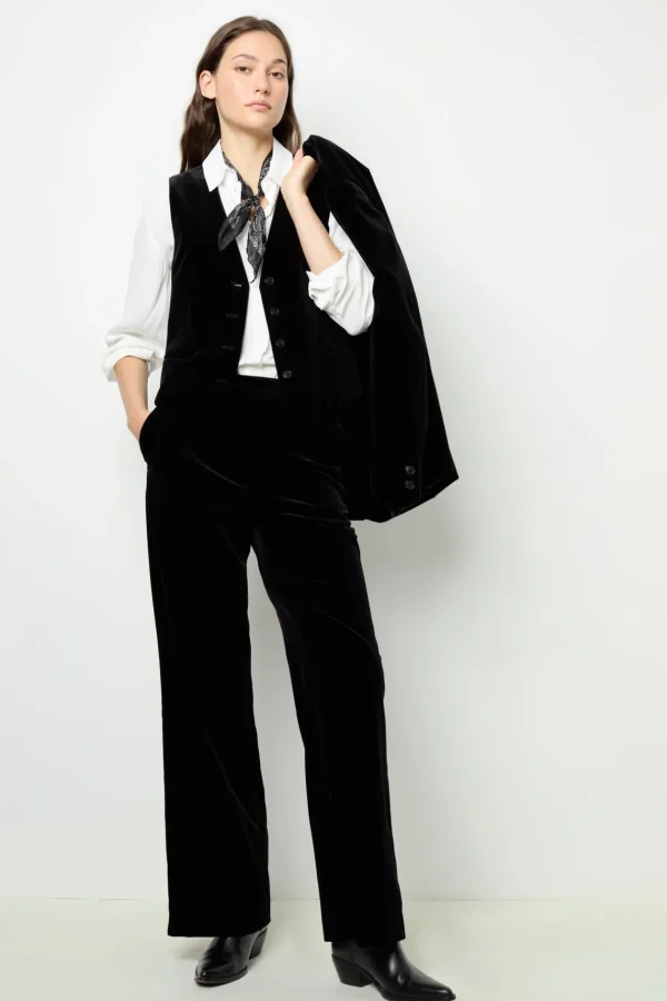 Cheap Velvet sleeveless jacket - MAIA Jackets | Suits & Outfits