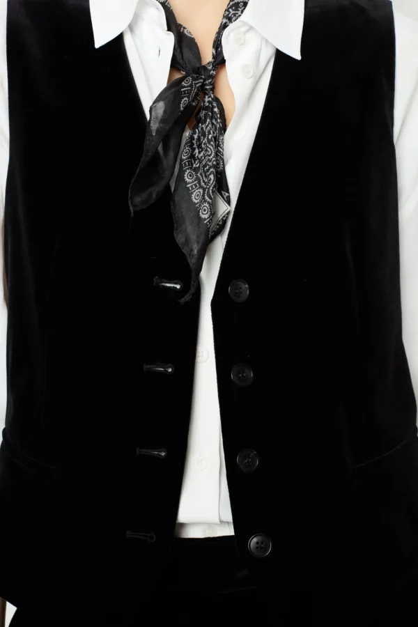 Cheap Velvet sleeveless jacket - MAIA Jackets | Suits & Outfits
