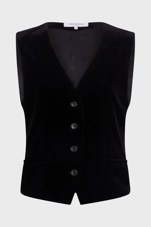 Cheap Velvet sleeveless jacket - MAIA Jackets | Suits & Outfits