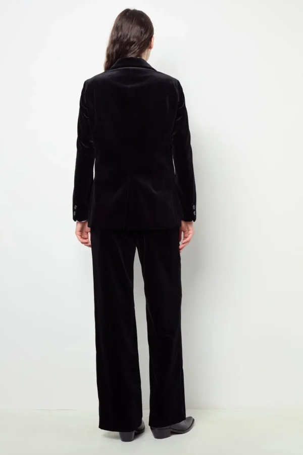 Fashion Velvet straight blazer - MAEVA Jackets | Suits & Outfits