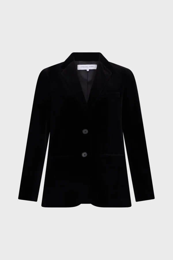 Fashion Velvet straight blazer - MAEVA Jackets | Suits & Outfits