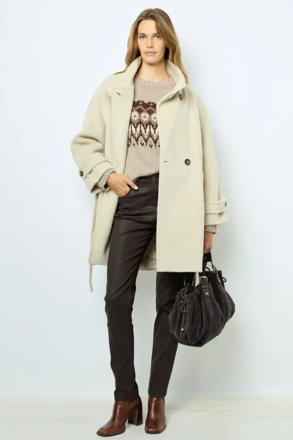 Best Sale Waisted mid-length coat - LOUISE Coats