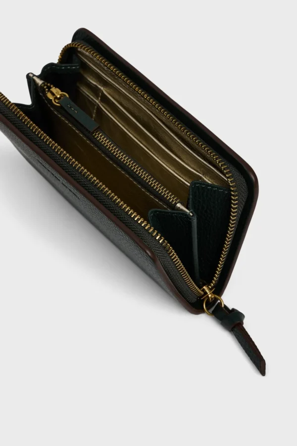 Flash Sale Wallet in leather metallic inside - WALLET Leather Goods
