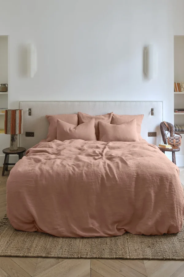Discount Washed linen duvet cover - antique rose Duvet Covers