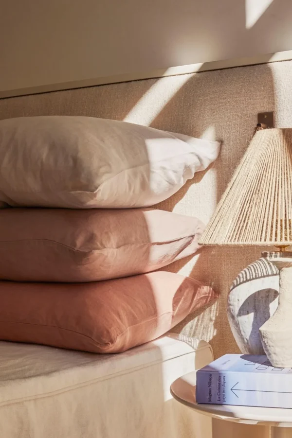 Shop Washed linen pillowcase - antique rose Pillow Cases