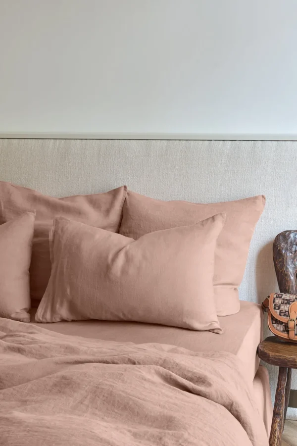 Shop Washed linen pillowcase - antique rose Pillow Cases