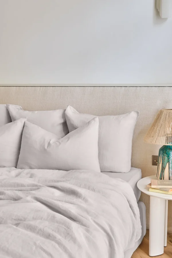 Clearance Washed linen pillowcase - pearl grey Pillow Cases