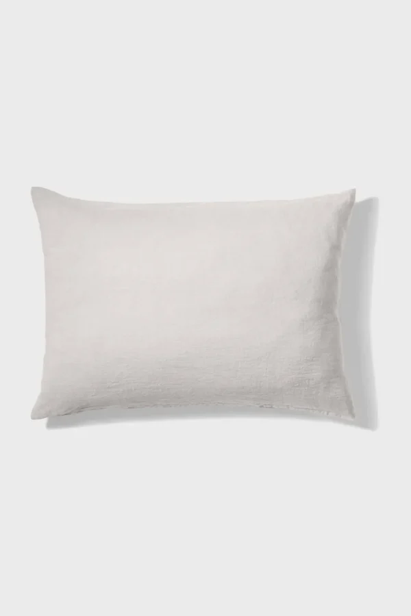 Clearance Washed linen pillowcase - pearl grey Pillow Cases
