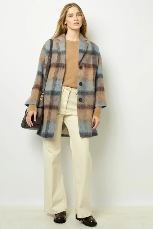 Best Sale Wide check coat - LEONILLE Coats