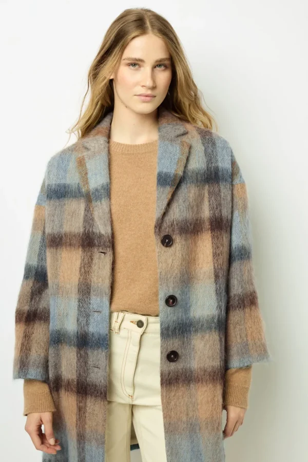 Best Sale Wide check coat - LEONILLE Coats