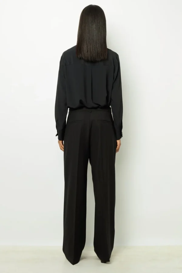 New Wide-leg pants with fine stripes - NIEVES Trousers | Suits & Outfits