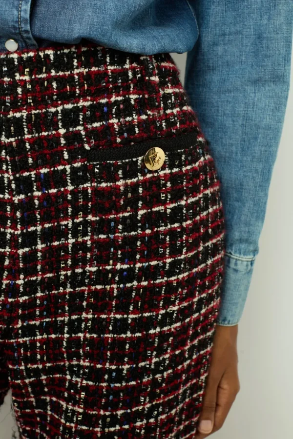 Shop Wide-leg tweed pants -NARIME Trousers | Suits & Outfits