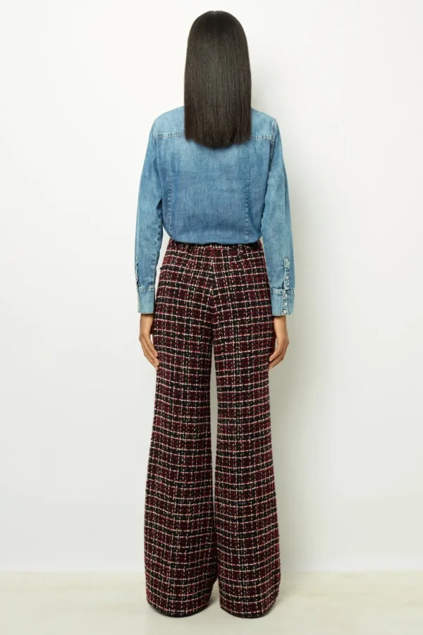 Shop Wide-leg tweed pants -NARIME Trousers | Suits & Outfits