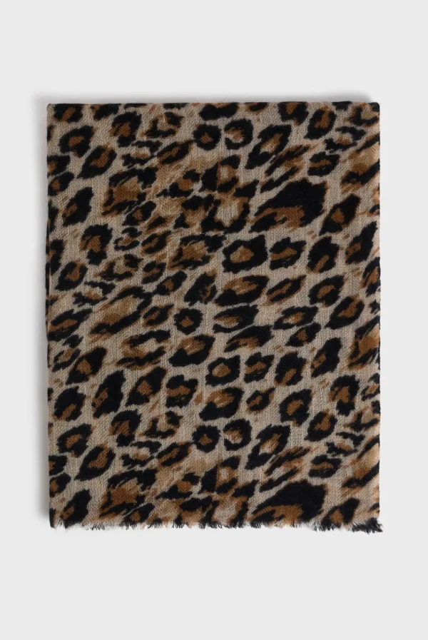 Fashion Wool and cashmere leopard scarf - DANY Scarves