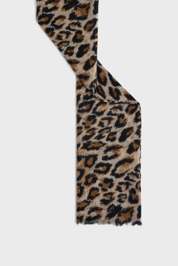 Fashion Wool and cashmere leopard scarf - DANY Scarves