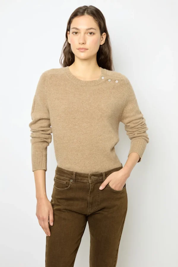 Cheap Wool sweater with rhineston