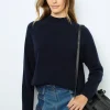 Fashion Wool sweater with stand up collar - JAINA Knitwear
