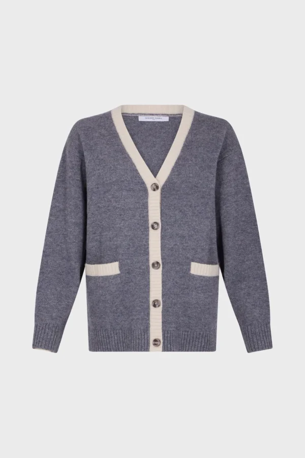Cheap Wool two-coloured cardigan - JANNICE Knitwear
